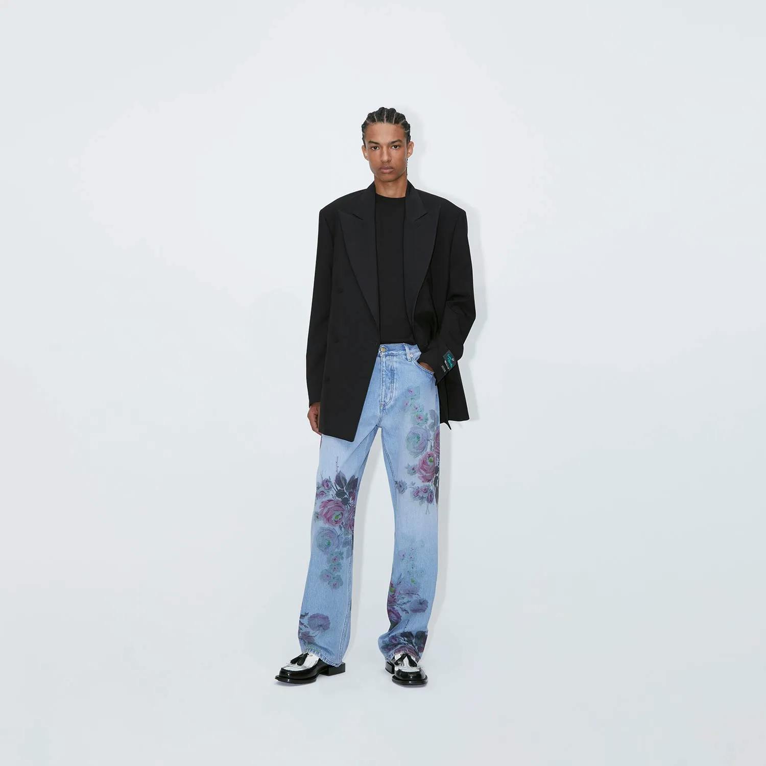 Straight jeans Louis Vuitton Black size 32 US in Cotton