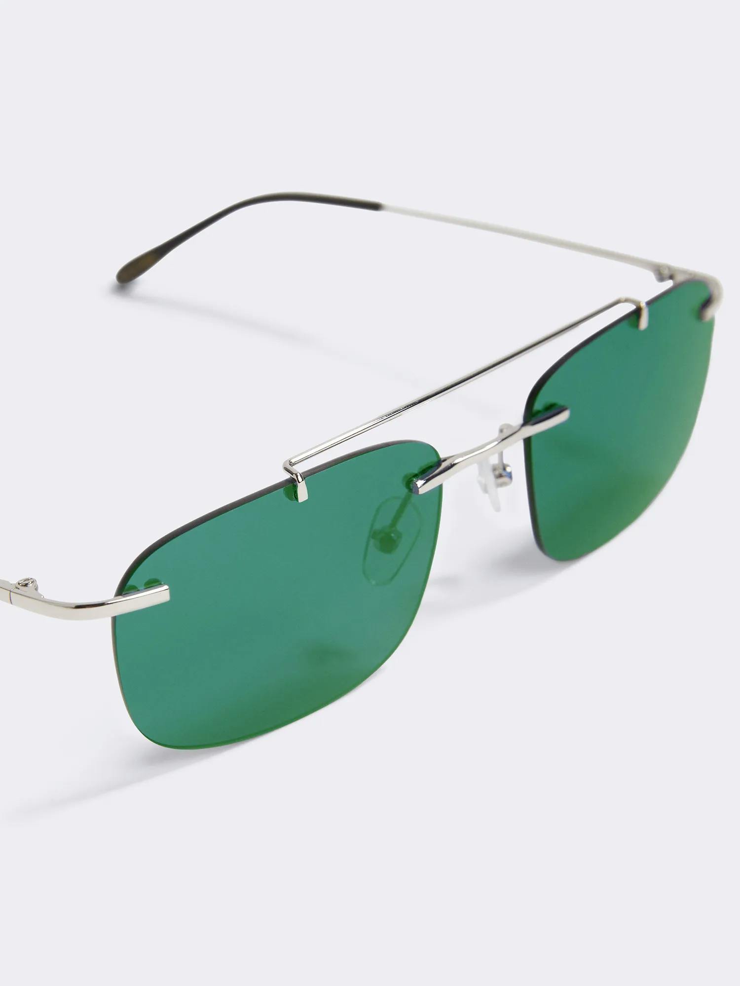 EYTYS Avery Matte Silver/Khaki Sunglasses | EYTYS