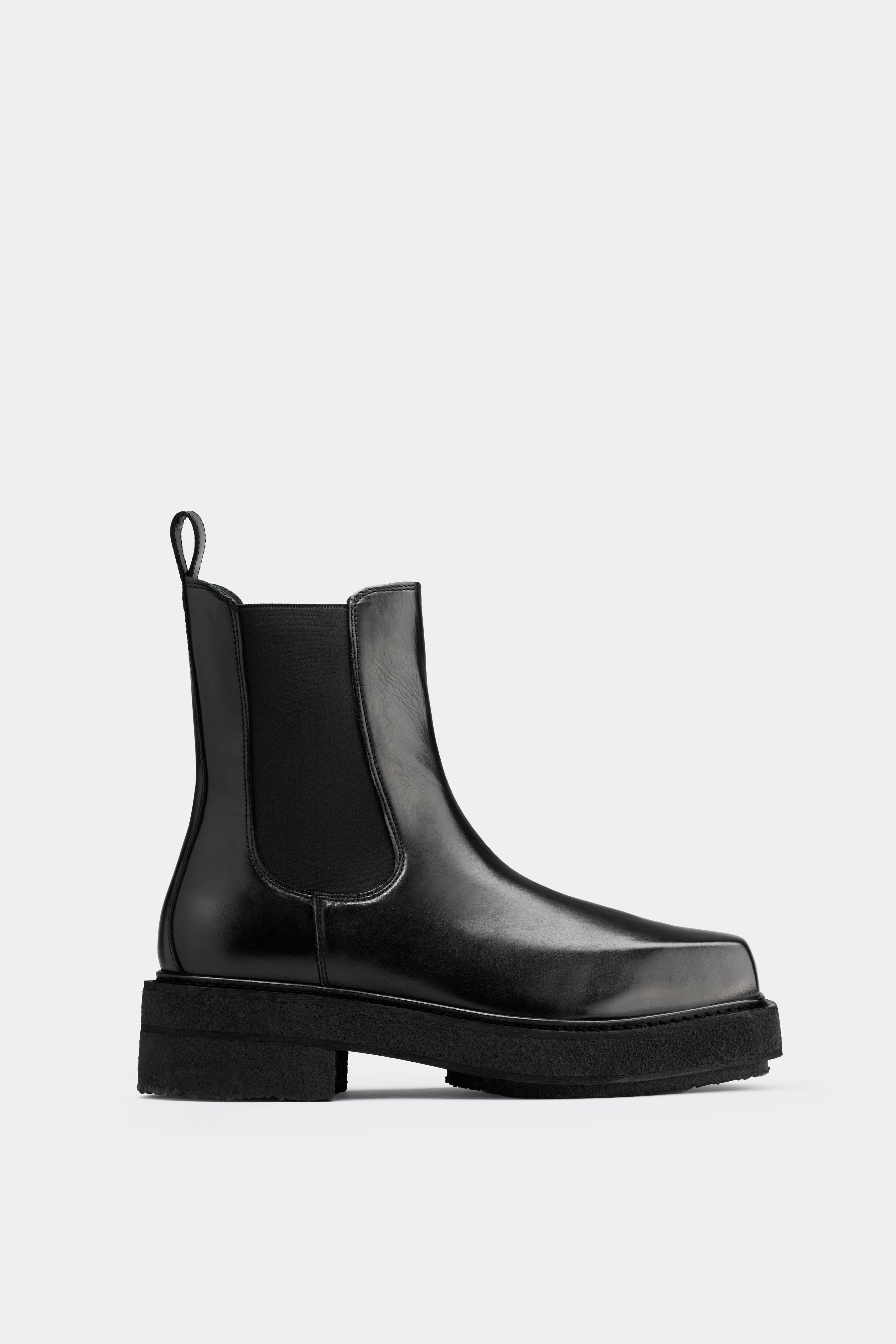 EYTYS Piston Black Leather Ankle Boots