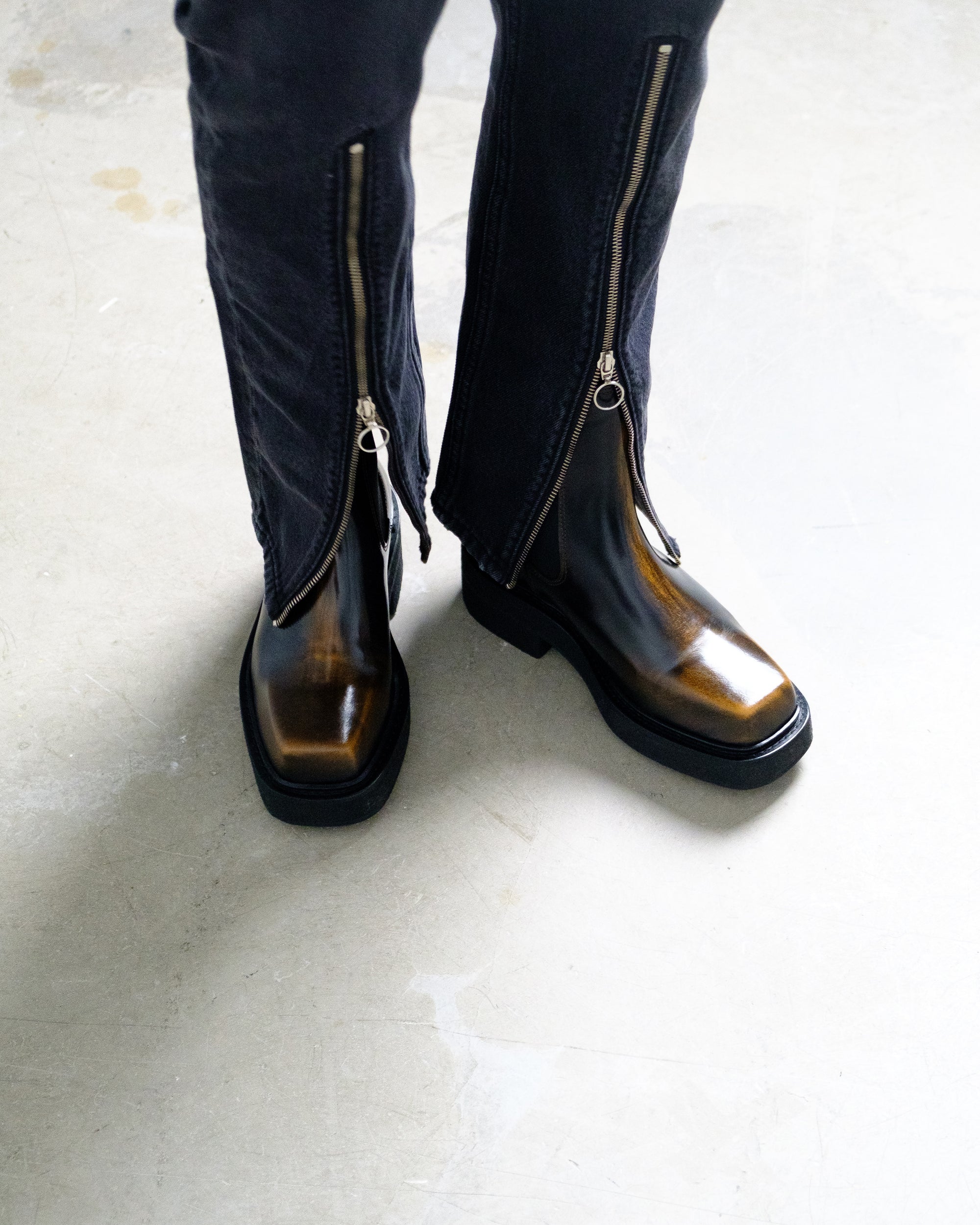 Ankle Boots Eytys Mens Boots EYTYS Ortega II Leather Amber Boots