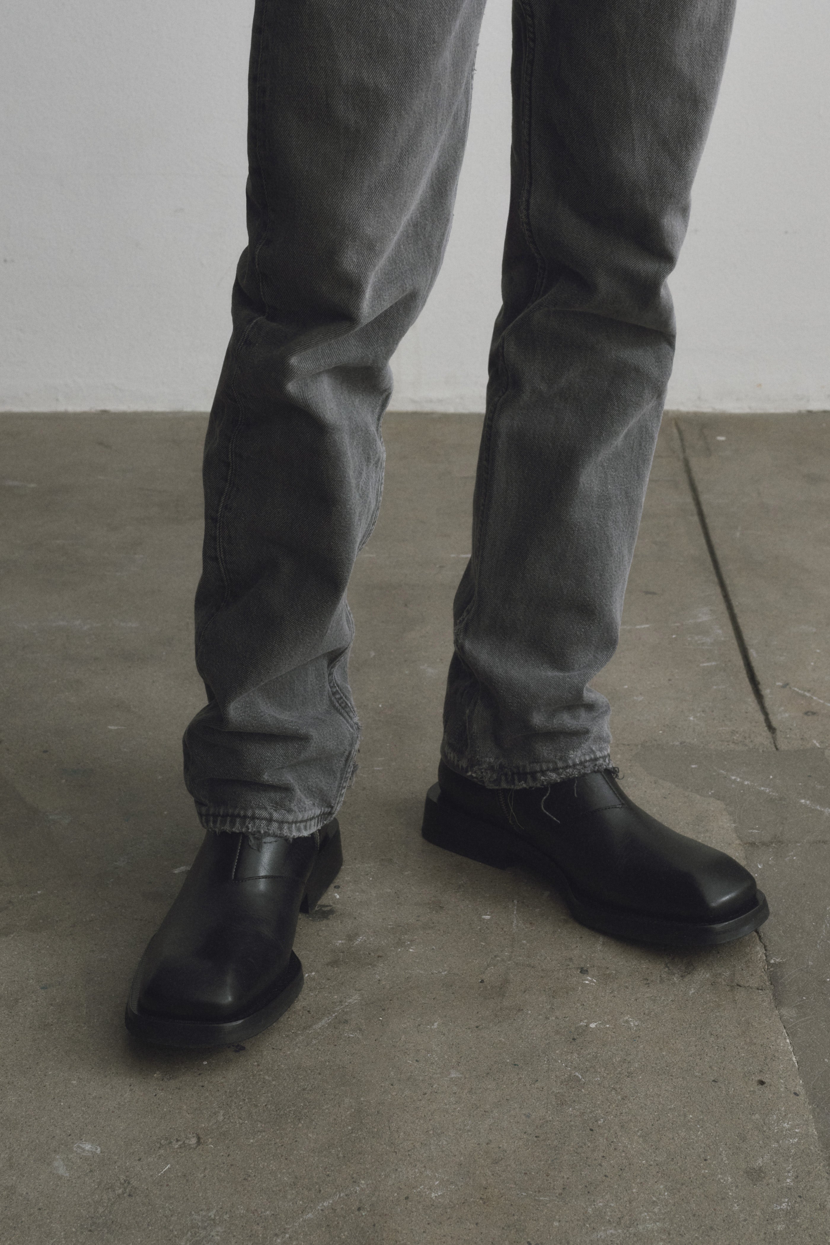 EYTYS Piston Black Leather Ankle Boots