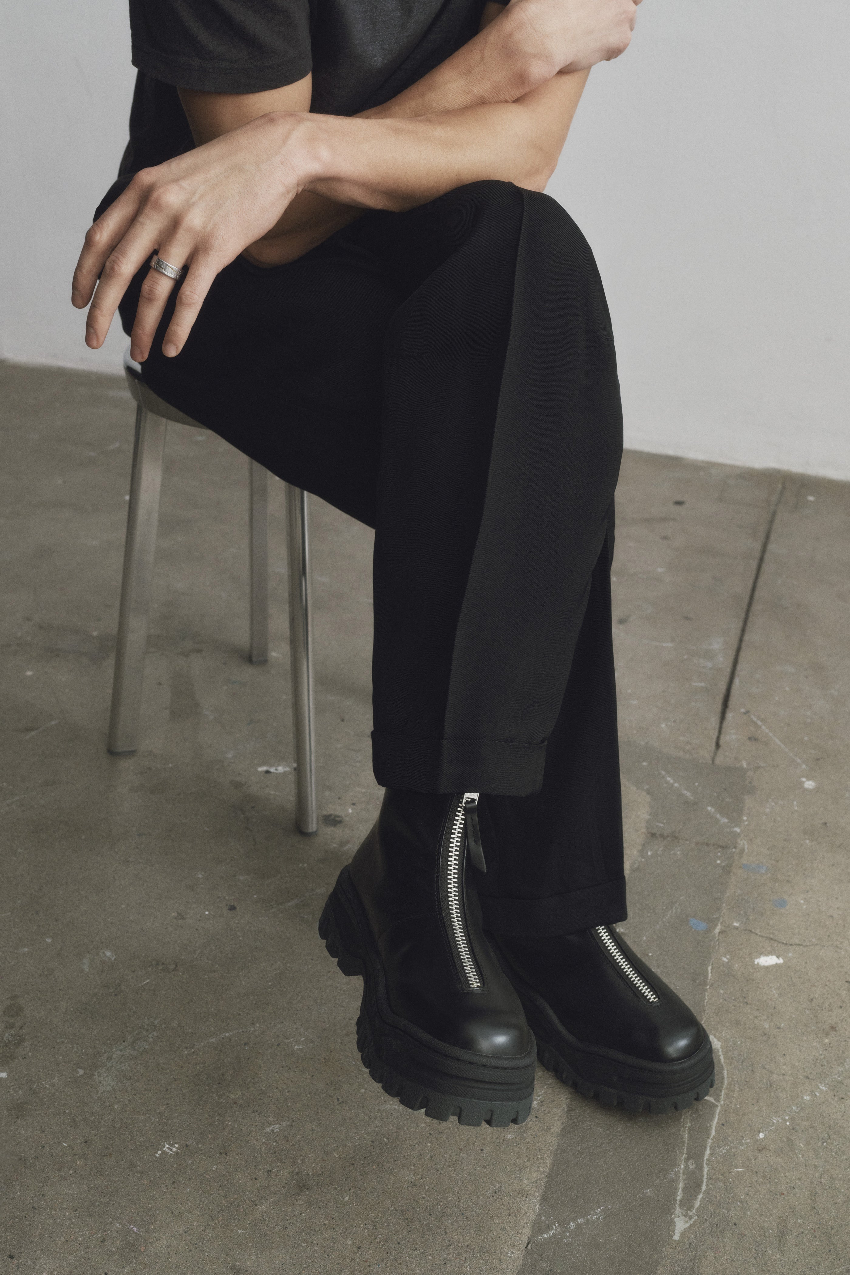 EYTYS Raven II Black Leather Boots