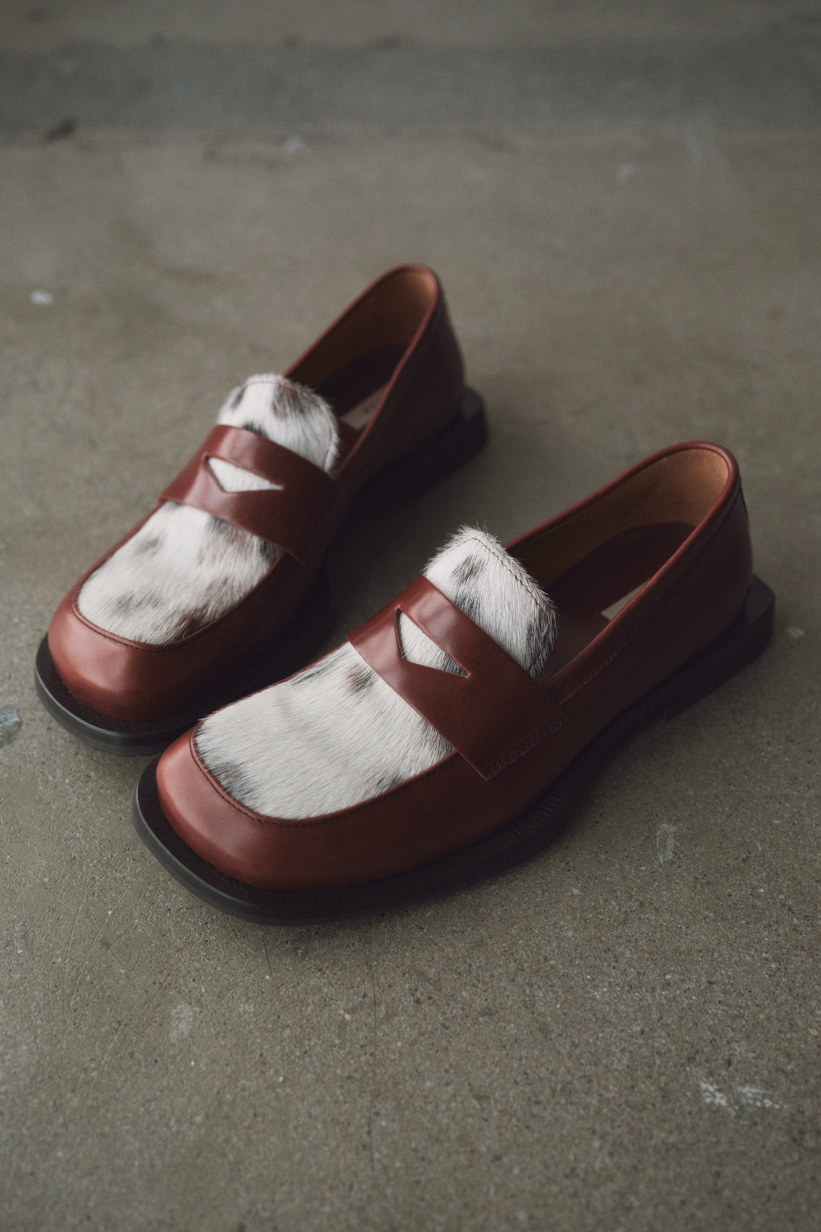 EYTYS Savant Brown Calf-Hair Leather Loafers