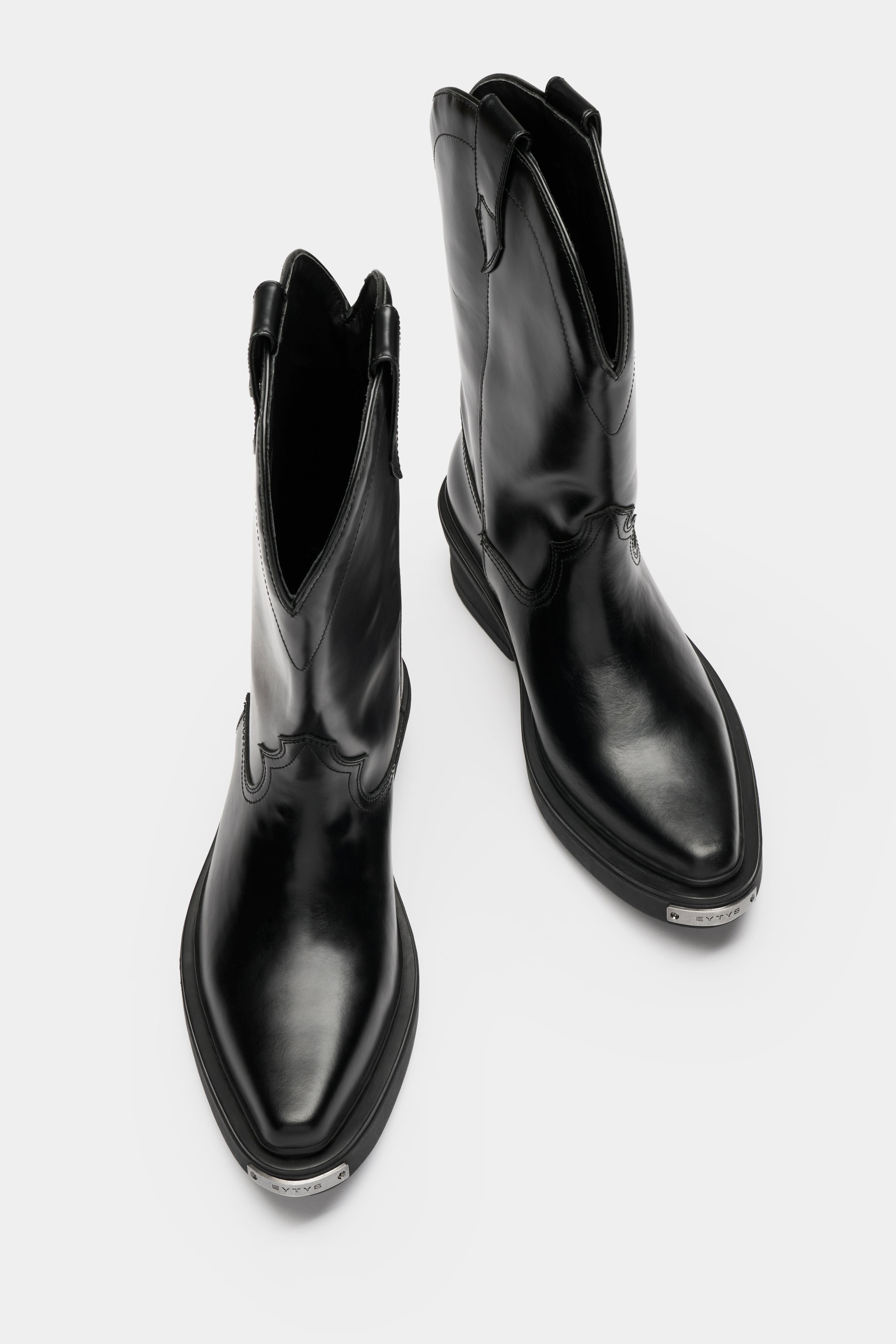EYTYS Dodge Black Leather Boots