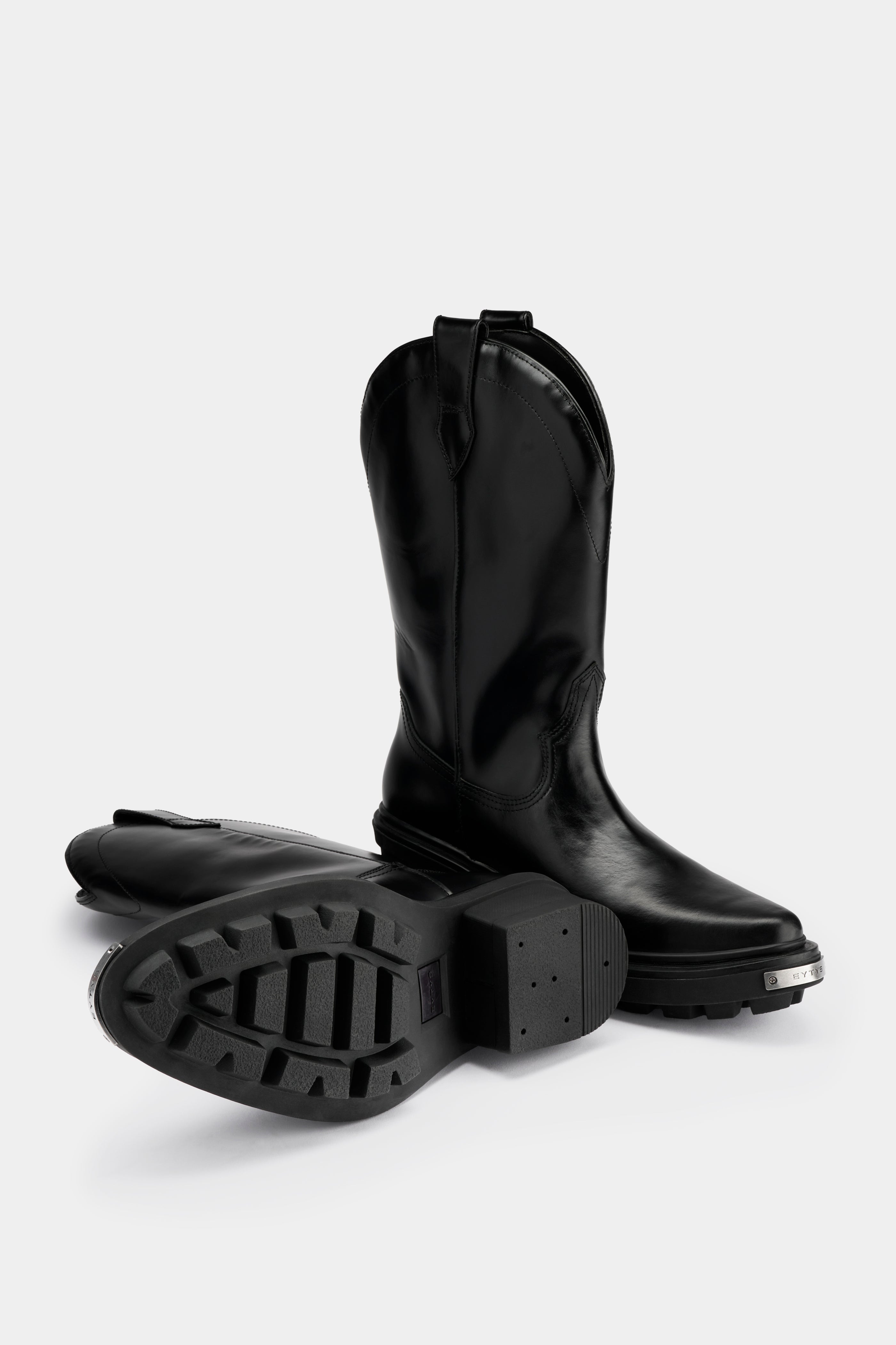 EYTYS Dodge Black Leather Boots
