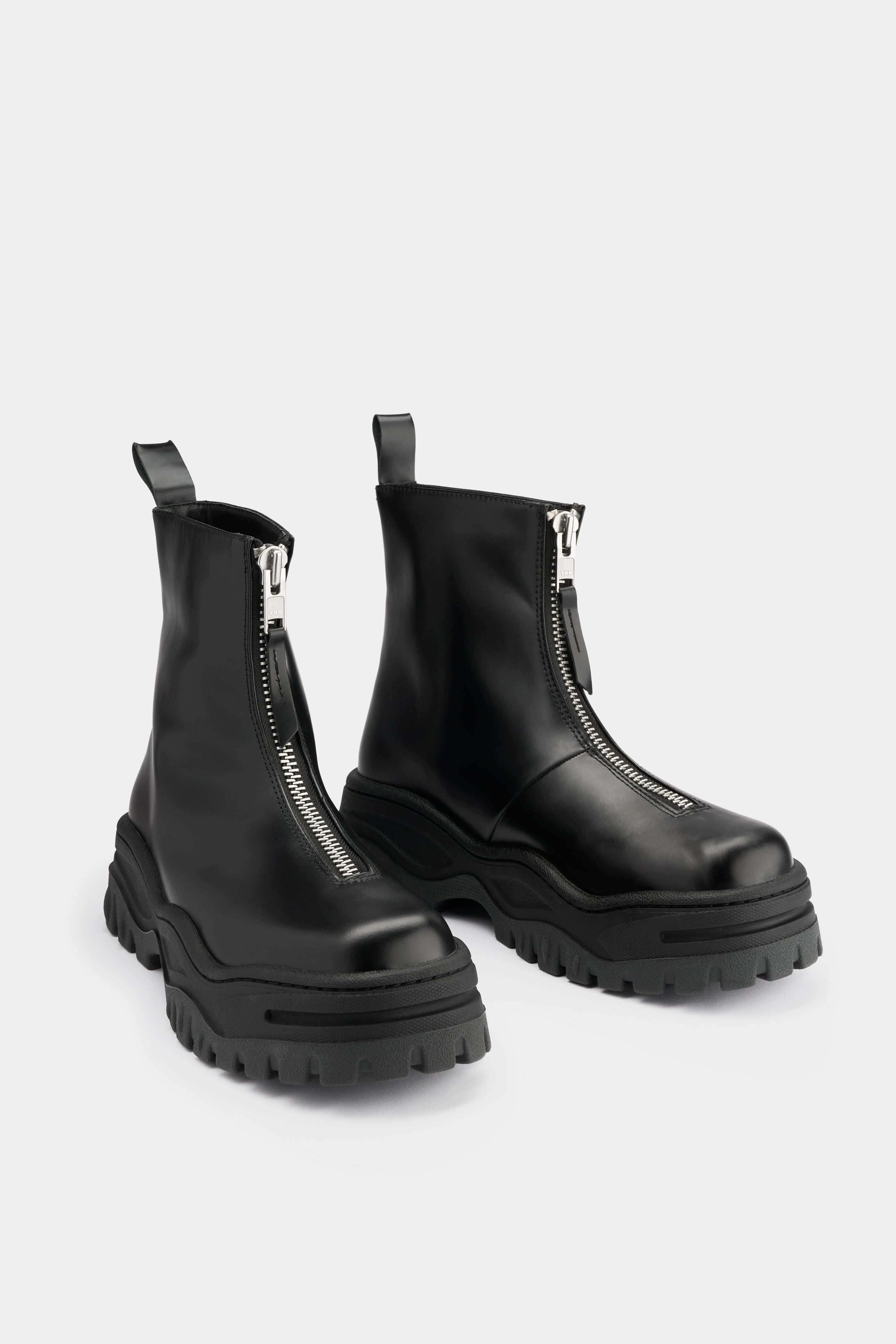 Raven II Black Leather Boots | EYTYS
