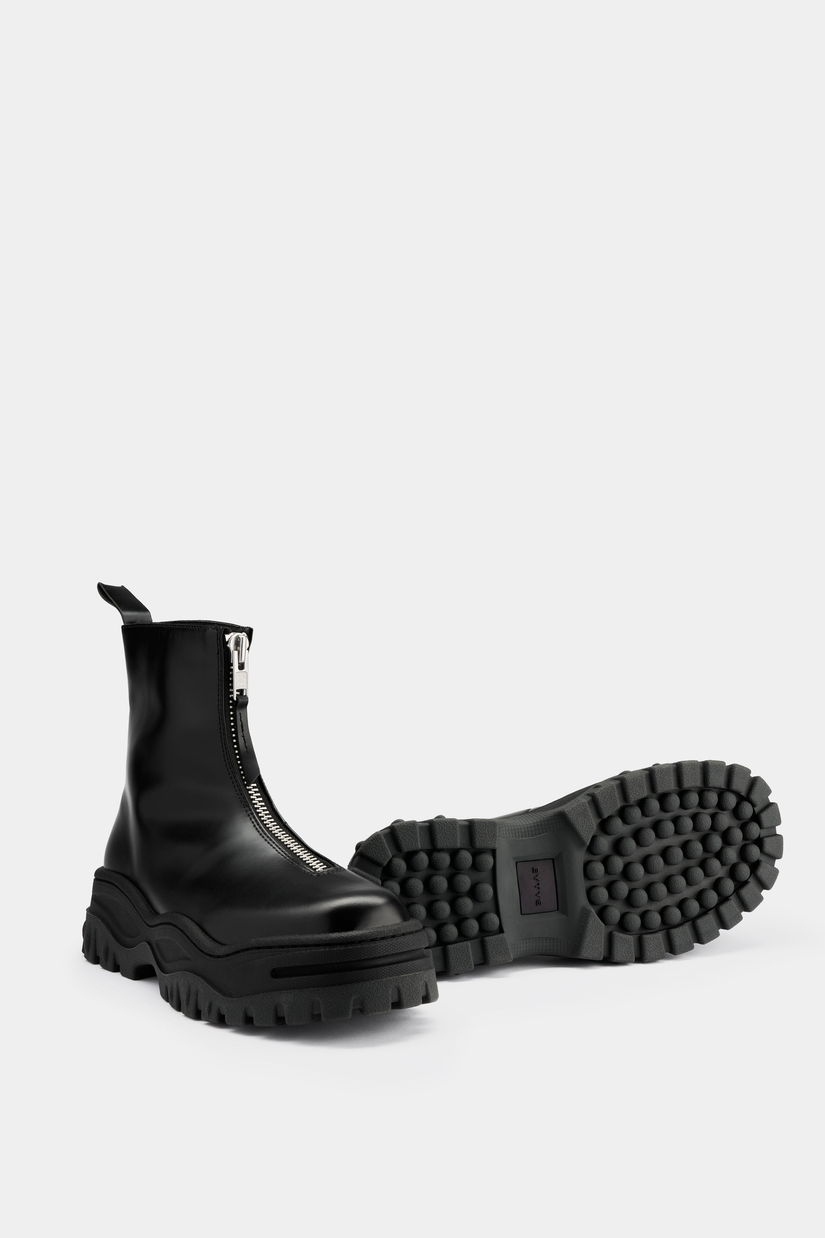 Raven II Black Leather Boots | EYTYS