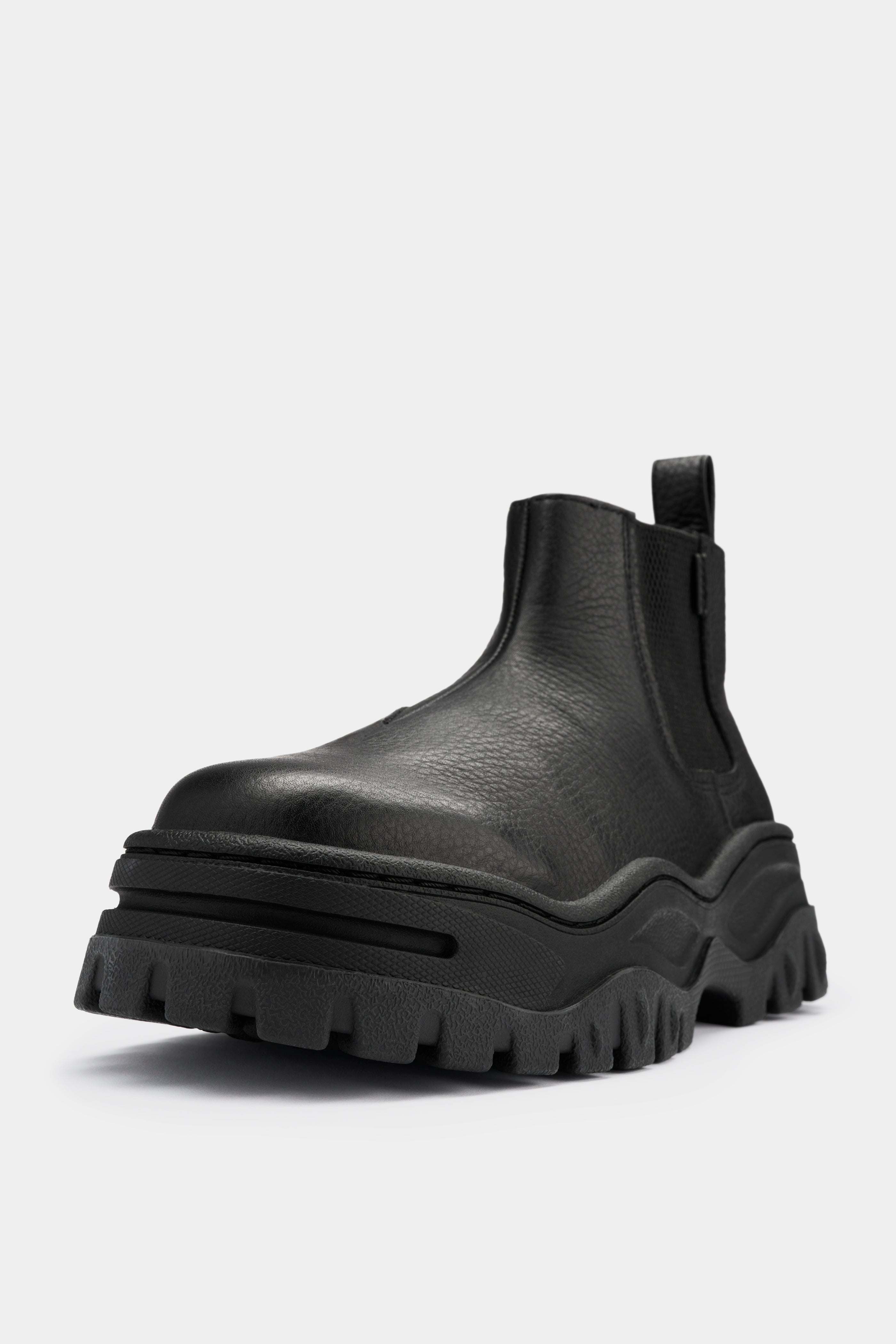 Tempest Black Leather Boots | EYTYS