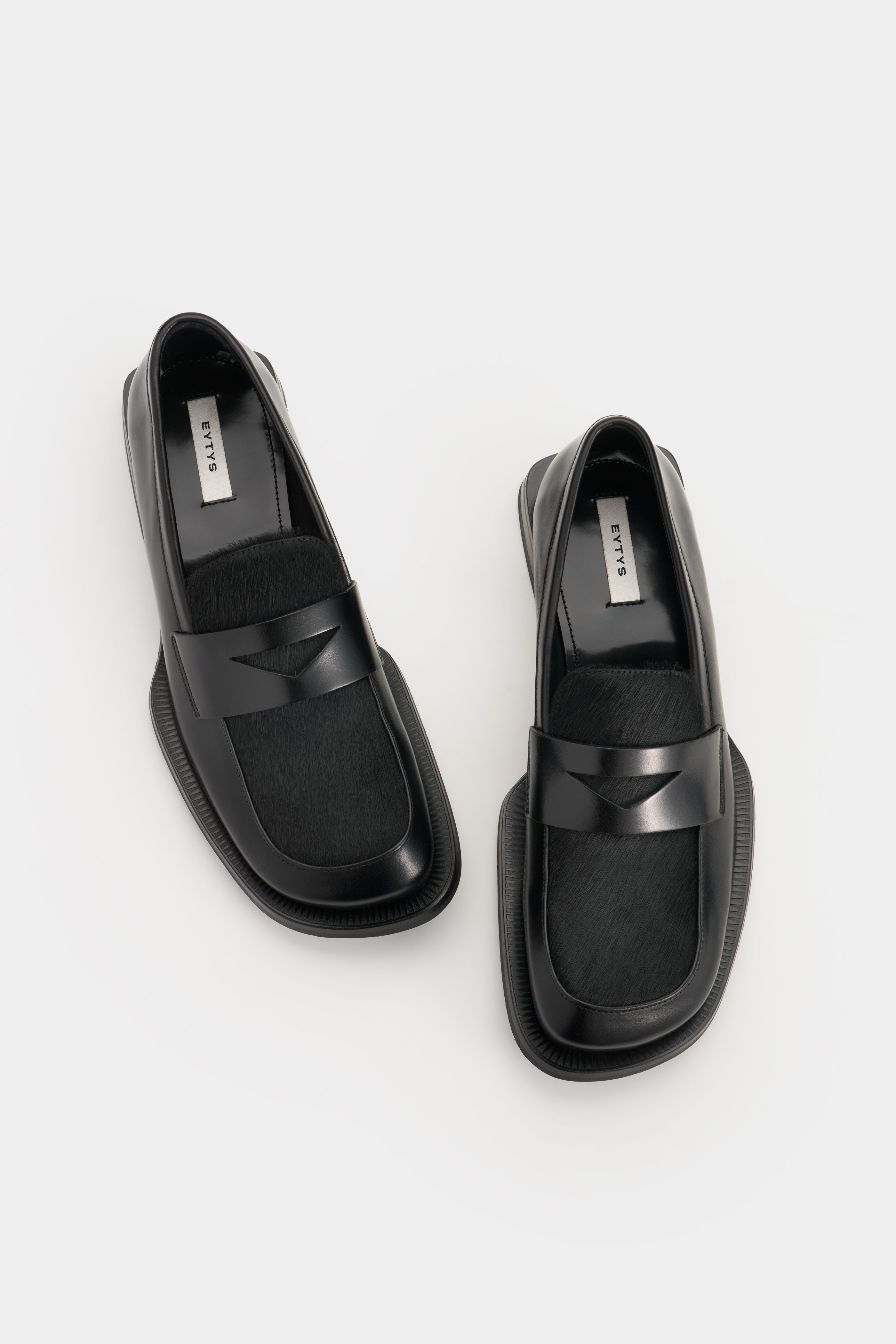 EYTYS Savant Calf-Hair Black Leather Loafers