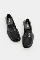 SAVANT Black Calf-hair Leather