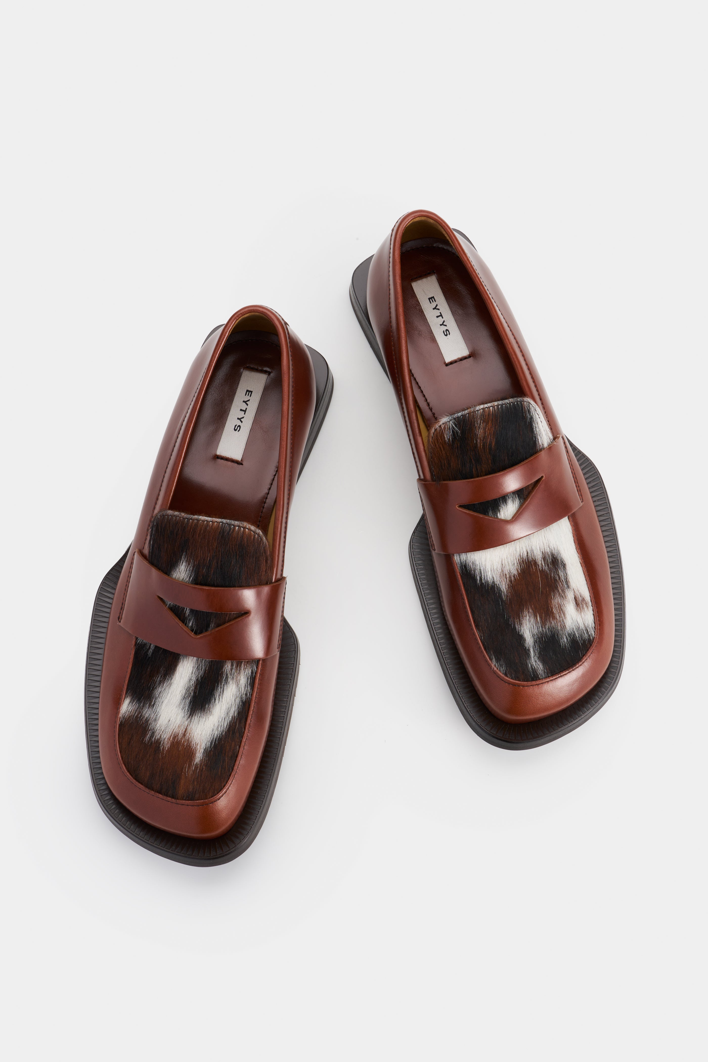 EYTYS Savant Brown Calf-Hair Leather Loafers