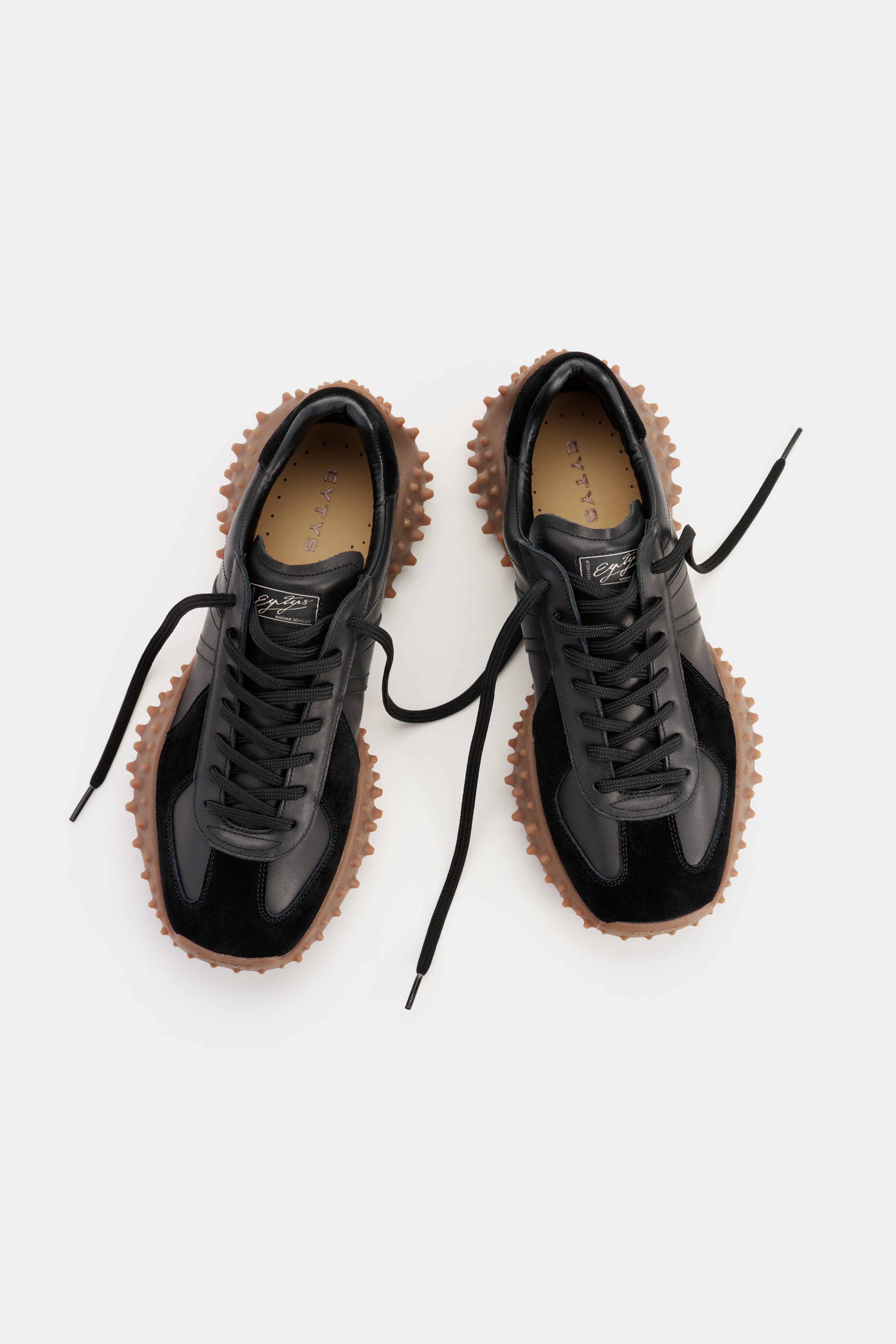 EYTYS Aria Black Leather Sneakers