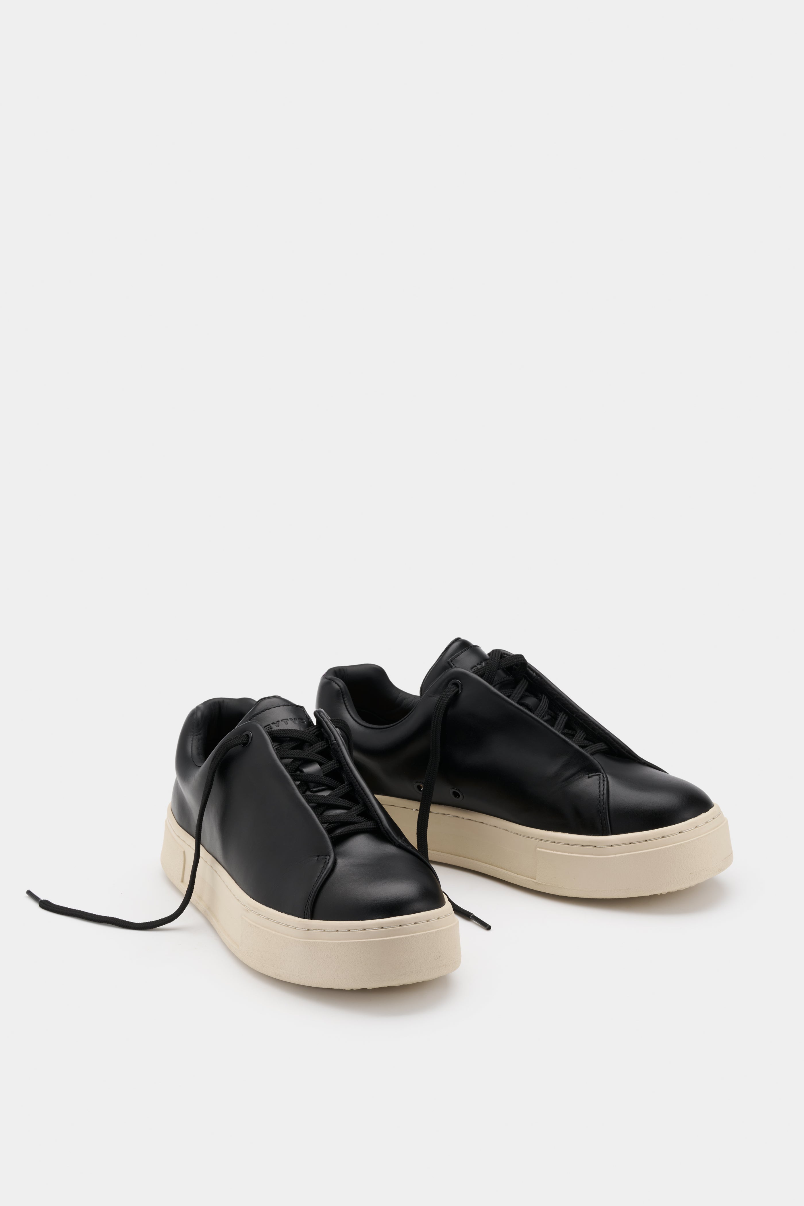Doja Lace-Up Black Leather Sneakers | EYTYS