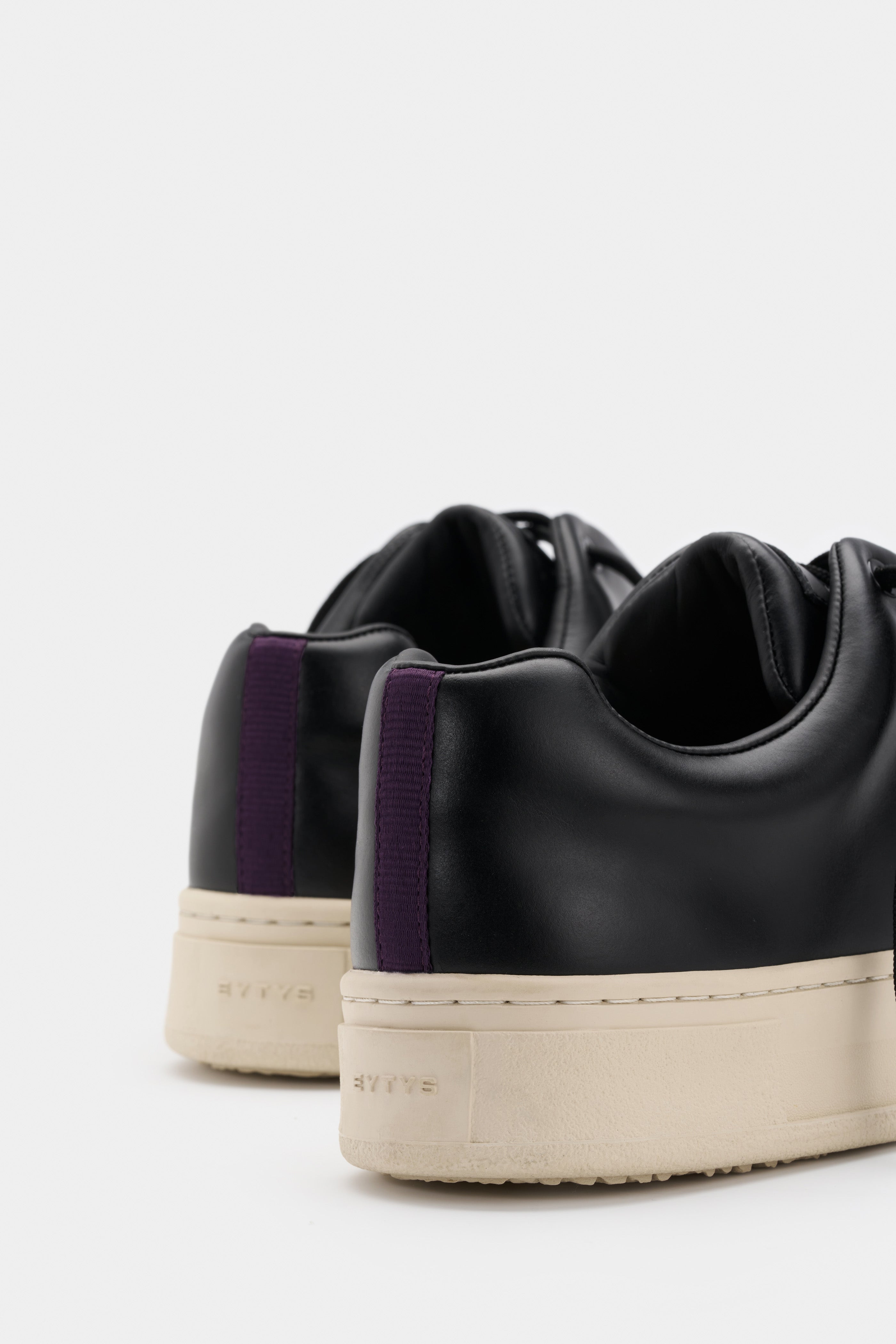 Doja Lace-Up Black Leather Sneakers | EYTYS