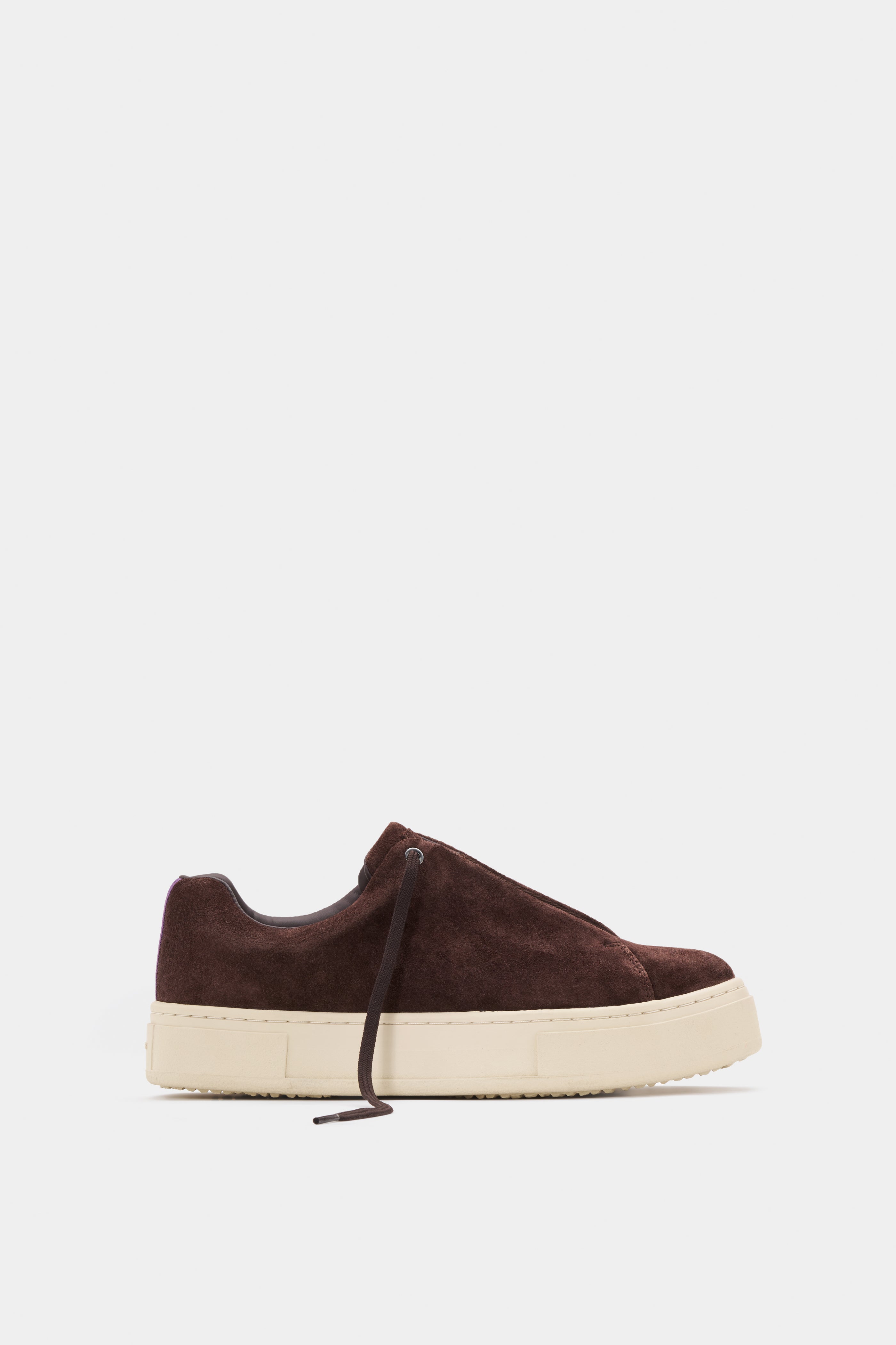 Doja Chocolate Suede Lace-Up Sneakers | EYTYS