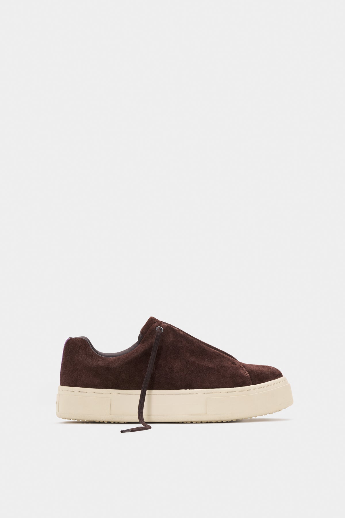 Doja Chocolate Suede Lace-Up Sneakers | EYTYS