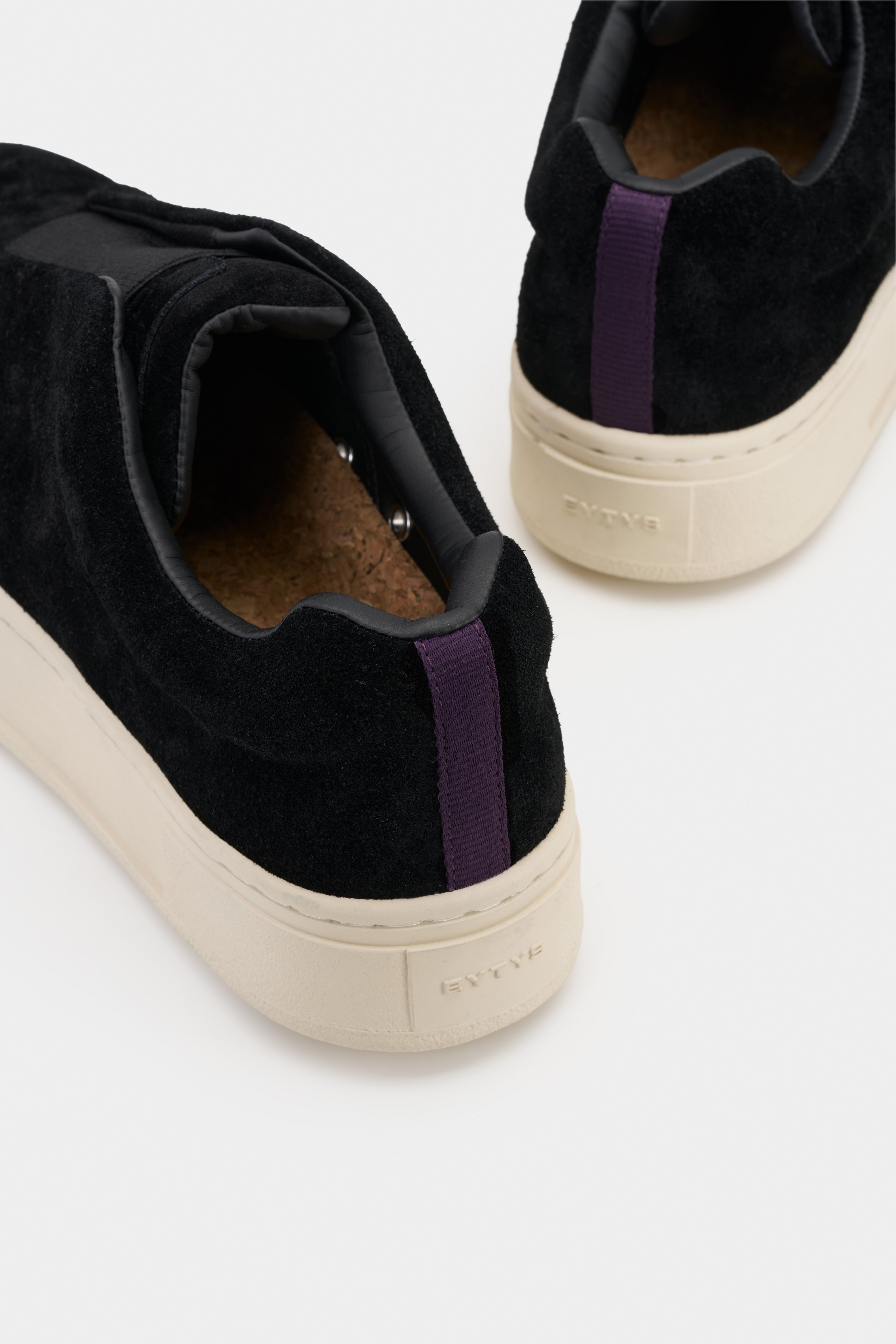 Doja Black Suede Slip-On Sneakers | EYTYS