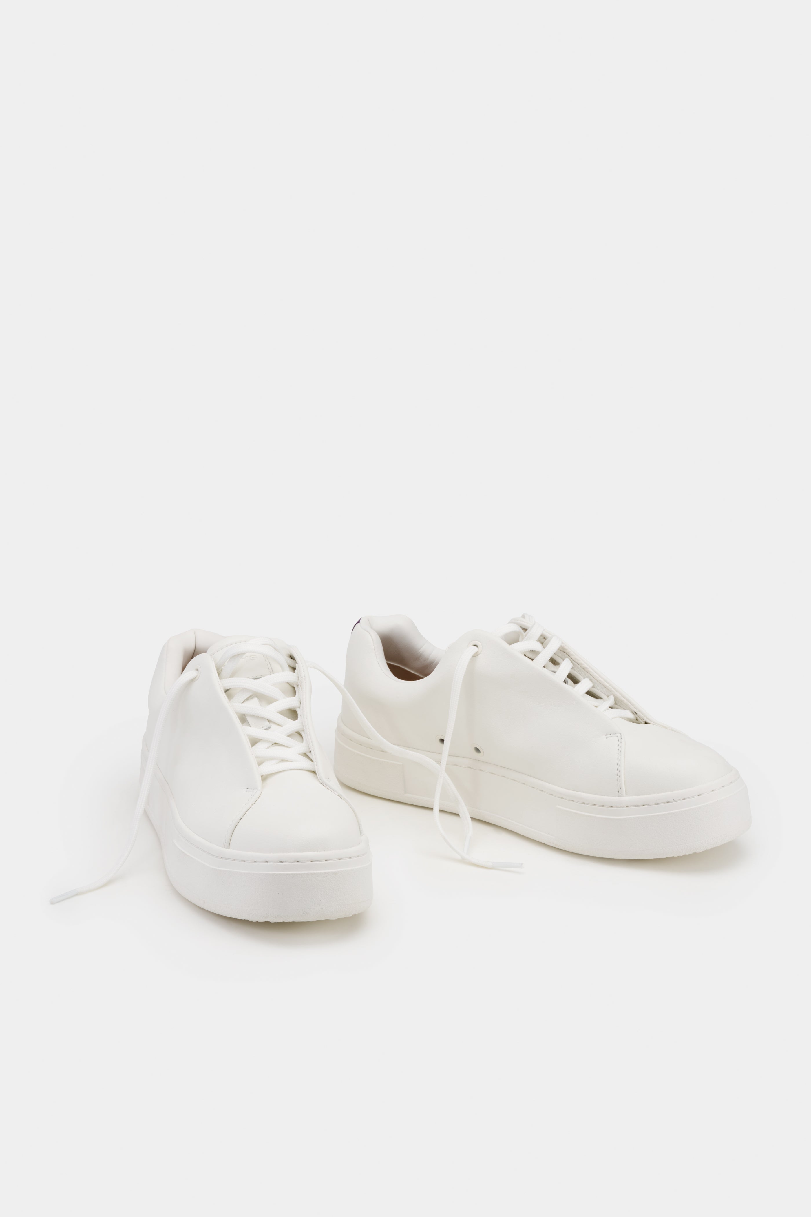 Doja White Leather Lace-Up Sneakers | EYTYS