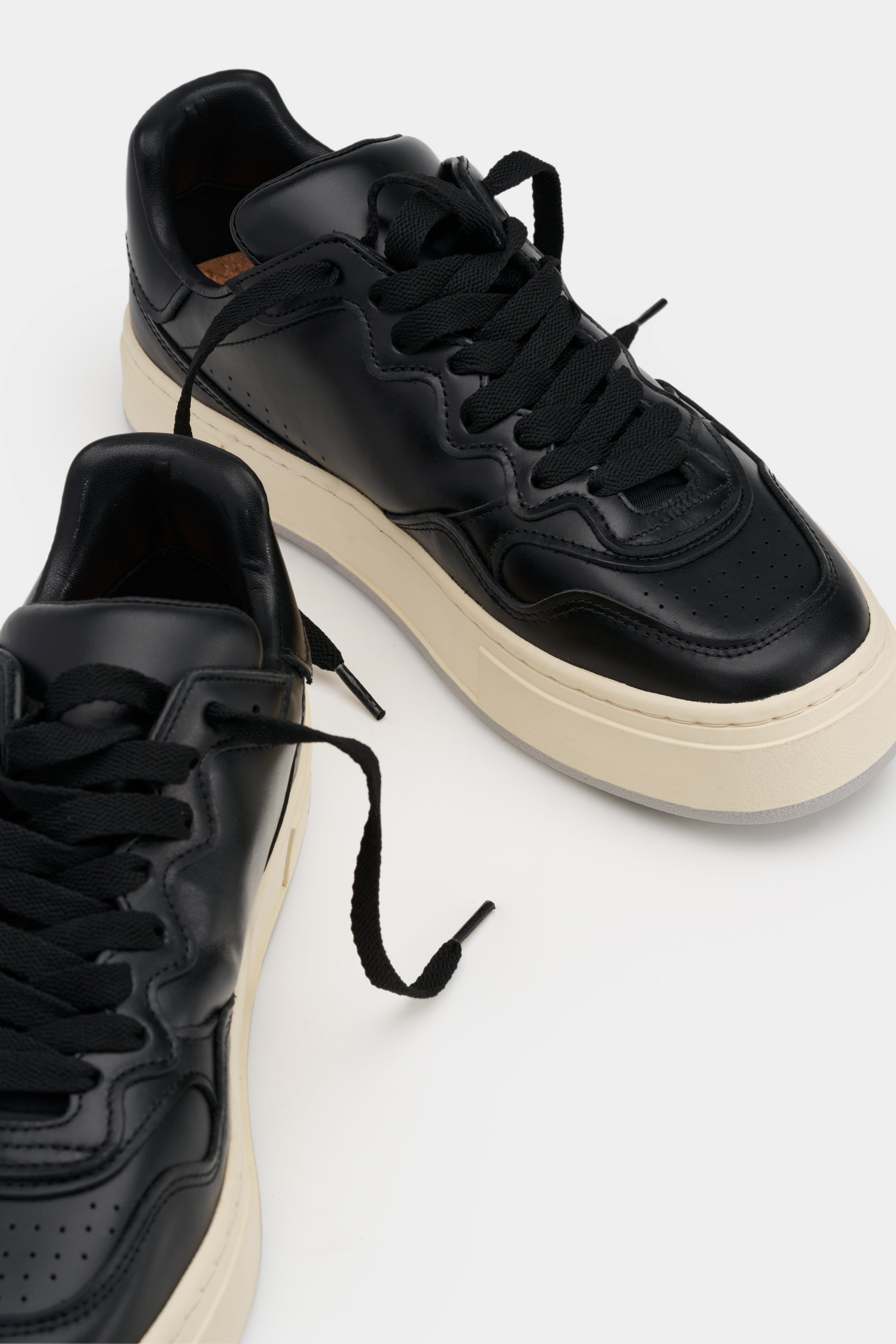 Trophy Black Leather Sneakers | EYTYS